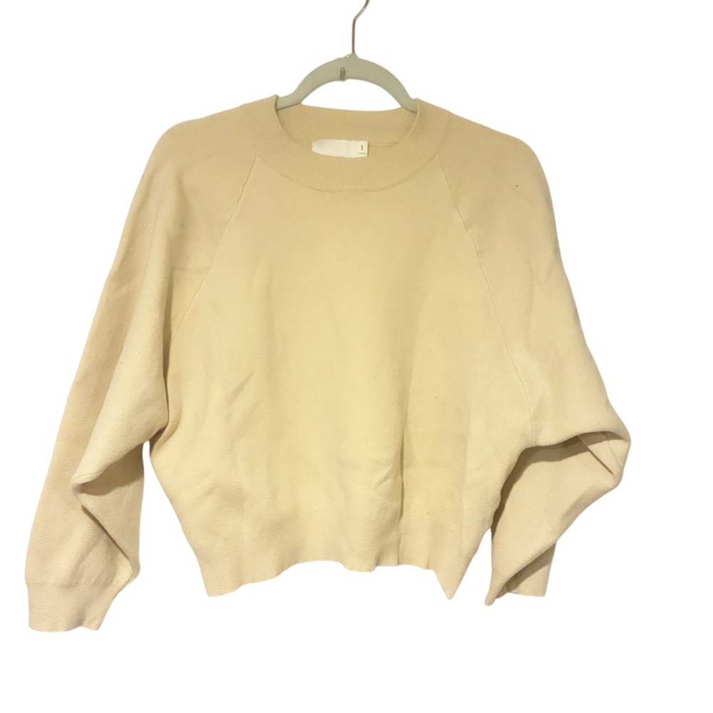 all:row Size‎ Large Cream Knit Waist Length Sweater